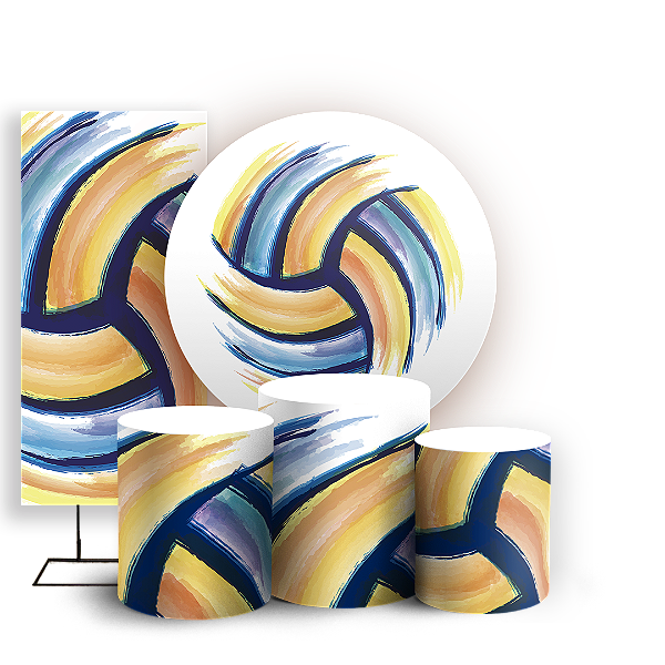 KIT Redondo Trio e Faixa - Volei - Sublimado 3D