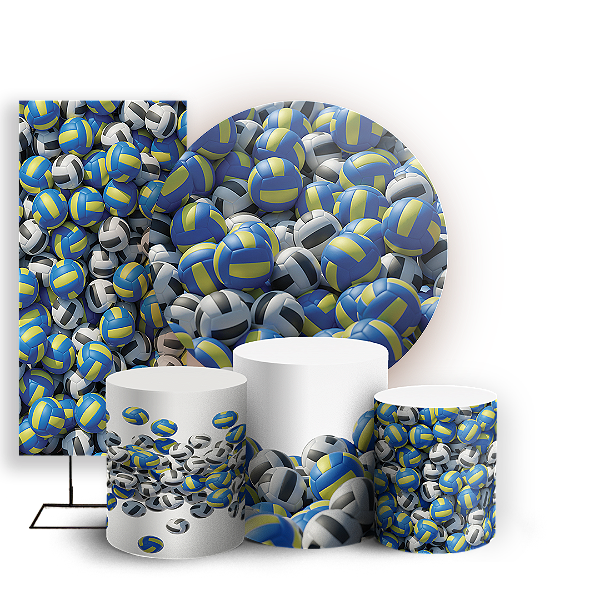 KIT Redondo Trio e Faixa - Volei - Sublimado 3D