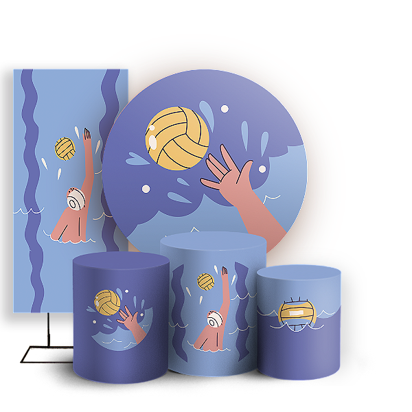 KIT Redondo Trio e Faixa - Volei - Sublimado 3D