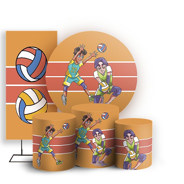 KIT Redondo Trio e Faixa - Volei - Sublimado 3D