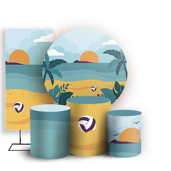 KIT Redondo Trio e Faixa - Volei - Sublimado 3D