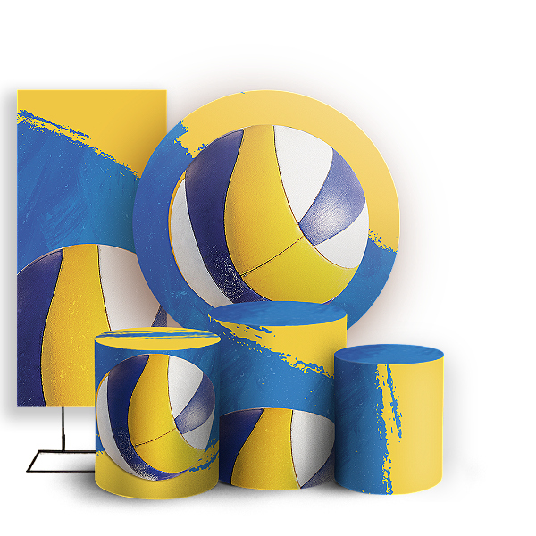 KIT Redondo Trio e Faixa - Volei - Sublimado 3D