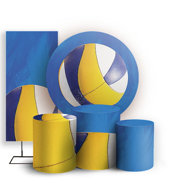 KIT Redondo Trio e Faixa - Volei - Sublimado 3D