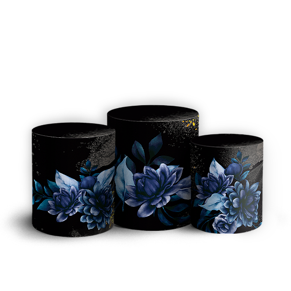 Trio Cilindro - Floral - Sublimado 3D