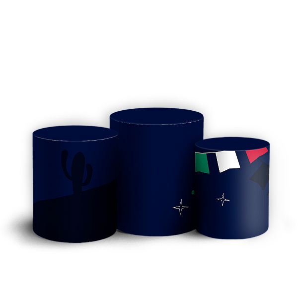 Trio Cilindro - Festa Junina - Sublimado 3D