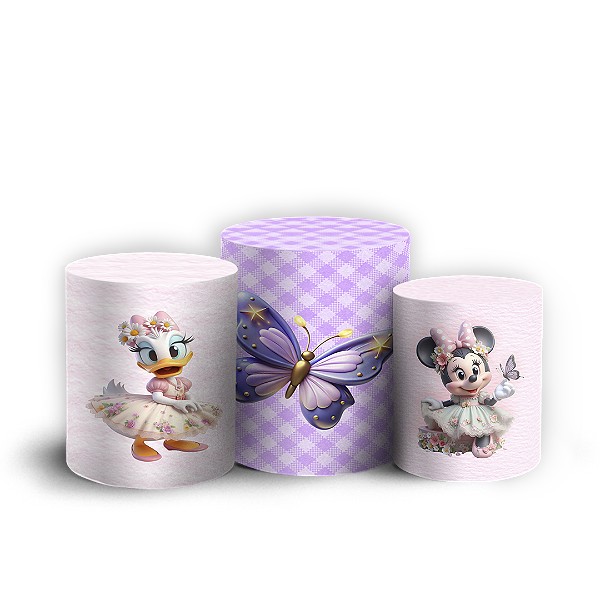 Trio Cilindro - Minnie Jardim - Sublimado 3D