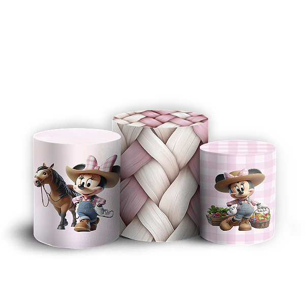 Trio Cilindro - Minnie Fazendinha - Sublimado 3D