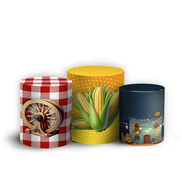 Trio Cilindro - Minnie Fazendinha - Sublimado 3D