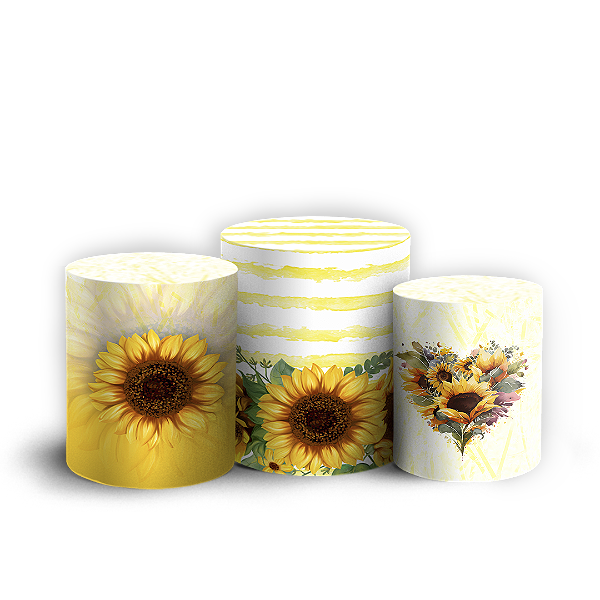 Trio Cilindro - Floral - Sublimado 3D