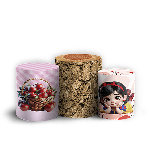 Trio Cilindro - Branca De Neve - Sublimado 3D