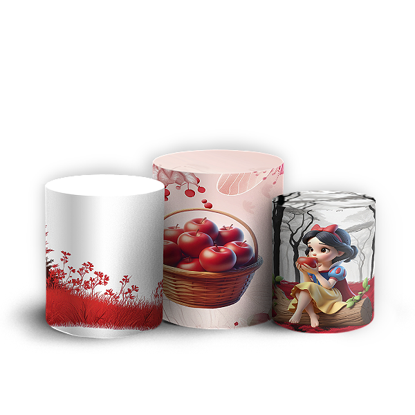 Trio Cilindro - Branca De Neve - Sublimado 3D