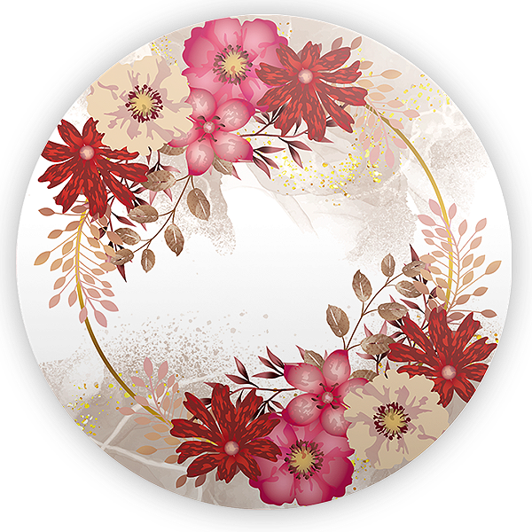 Painel Redondo - Floral - Sublimado 3D
