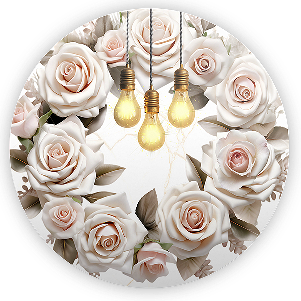 Painel Redondo - Floral - Sublimado 3D