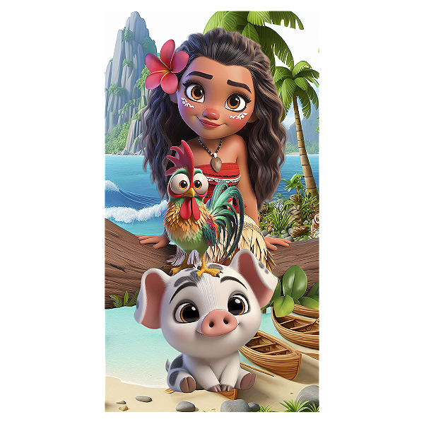 Faixa Lateral - Moana - Sublimado 3D