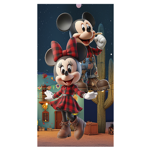 Faixa Lateral - Minnie Fazendinha - Sublimado 3D