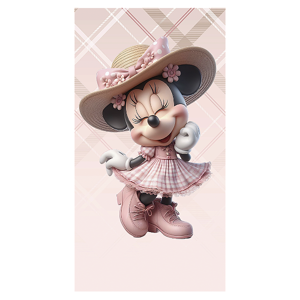 Faixa Lateral - Minnie Fazendinha - Sublimado 3D