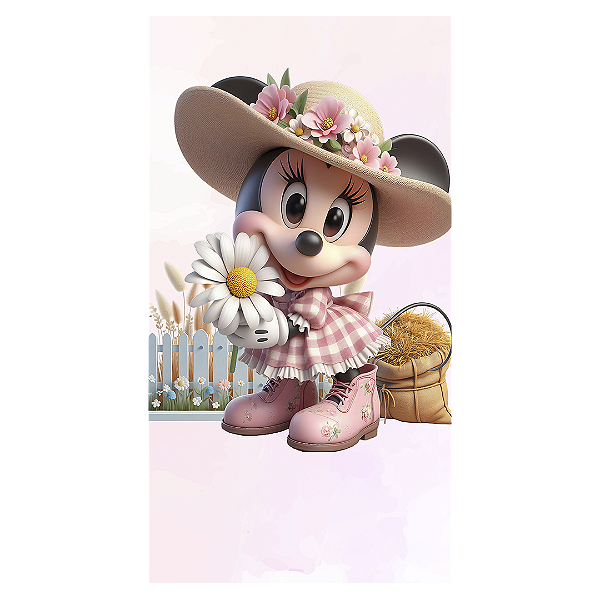 Faixa Lateral - Minnie Fazendinha - Sublimado 3D