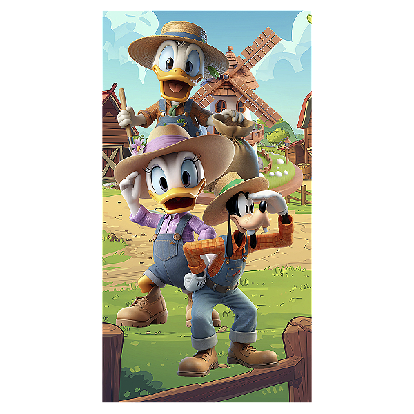 Faixa Lateral - Mickey Fazendinha - Sublimado 3D