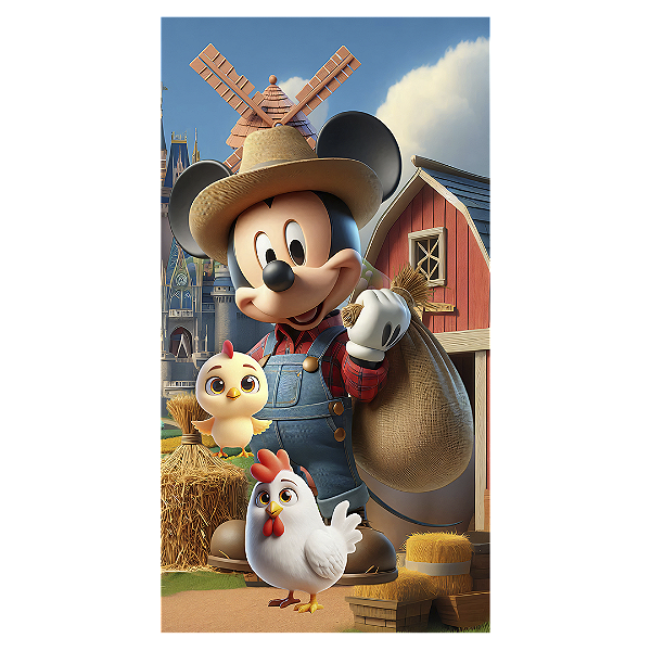 Faixa Lateral - Mickey Fazendinha - Sublimado 3D