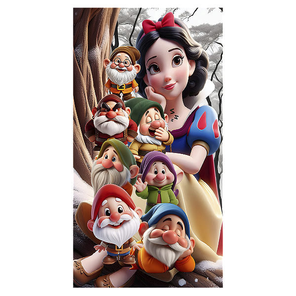 Faixa Lateral - Branca De Neve - Sublimado 3D