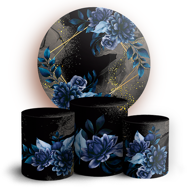 KIT Redondo e Trio - Floral - Sublimado 3D