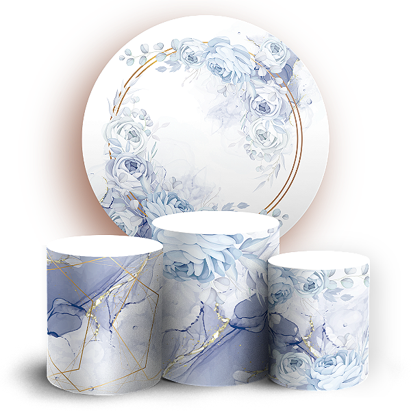 KIT Redondo e Trio - Floral - Sublimado 3D