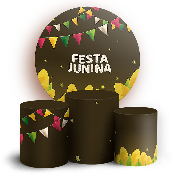 KIT Redondo e Trio - Festa Junina - Sublimado 3D