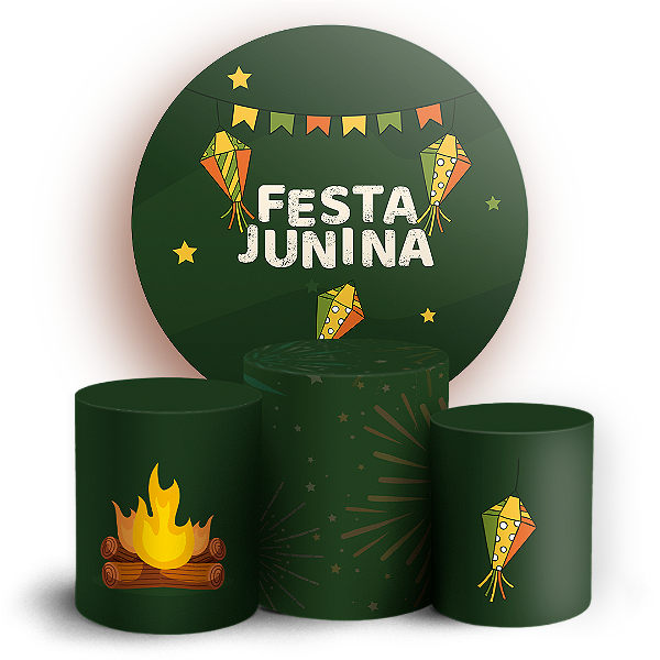 KIT Redondo e Trio - Festa Junina - Sublimado 3D