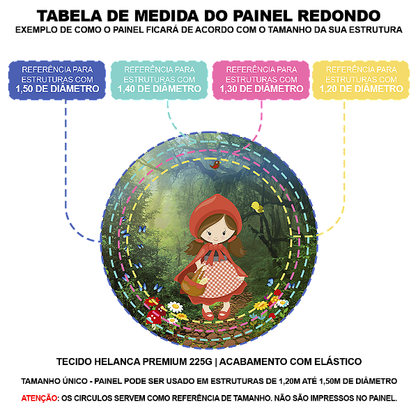 KIT Redondo e Trio - Minnie Jardim - Sublimado 3D