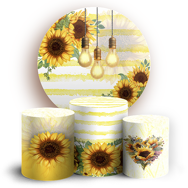 KIT Redondo e Trio - Floral - Sublimado 3D