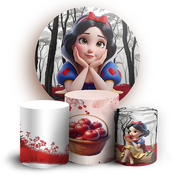 KIT Redondo e Trio - Branca De Neve - Sublimado 3D