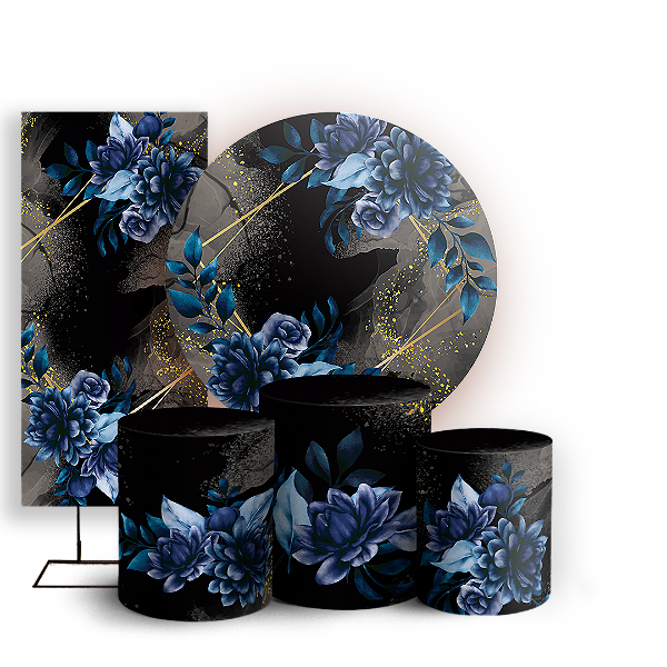 KIT Redondo Trio e Faixa - Floral - Sublimado 3D