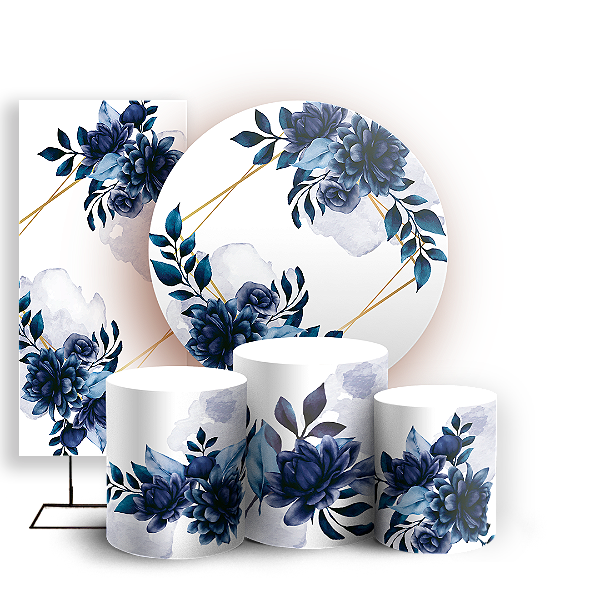 KIT Redondo Trio e Faixa - Floral - Sublimado 3D