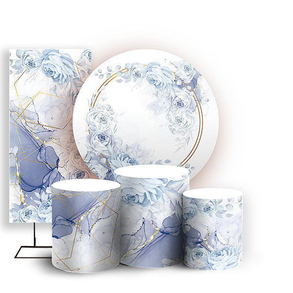 KIT Redondo Trio e Faixa - Floral - Sublimado 3D