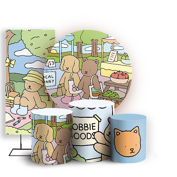 KIT Redondo Trio e Faixa - Bobbie Goods - Sublimado 3D