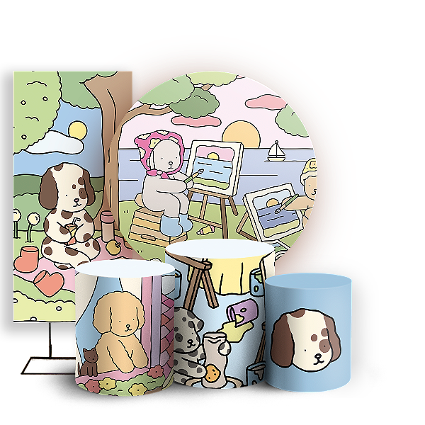 KIT Redondo Trio e Faixa - Bobbie Goods - Sublimado 3D