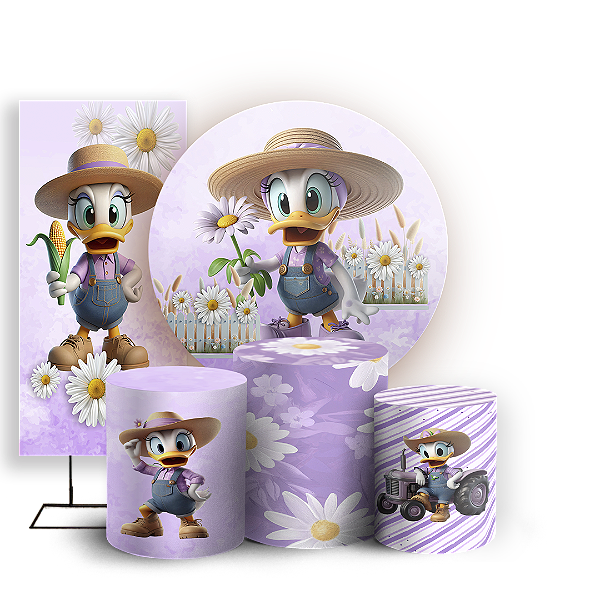 KIT Redondo Trio e Faixa - Margarida - Sublimado 3D