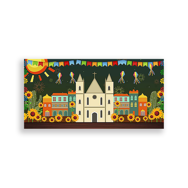 Painel Retangular - Festa Junina - Sublimado 3D