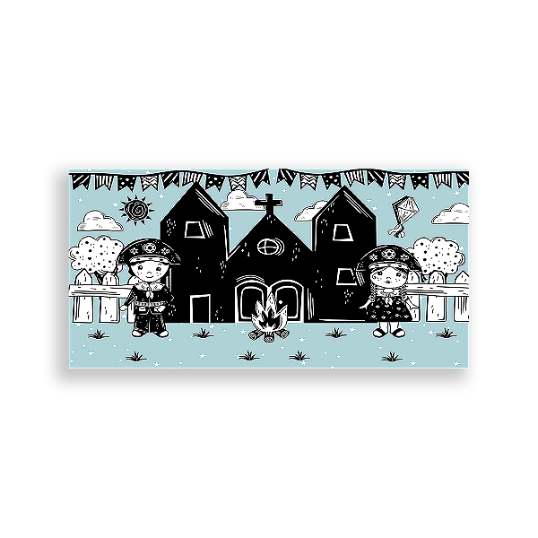 Painel Retangular - Festa Junina - Sublimado 3D