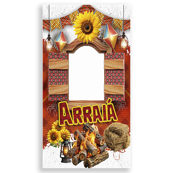 Painel Interativo Vazado - Festa Junina