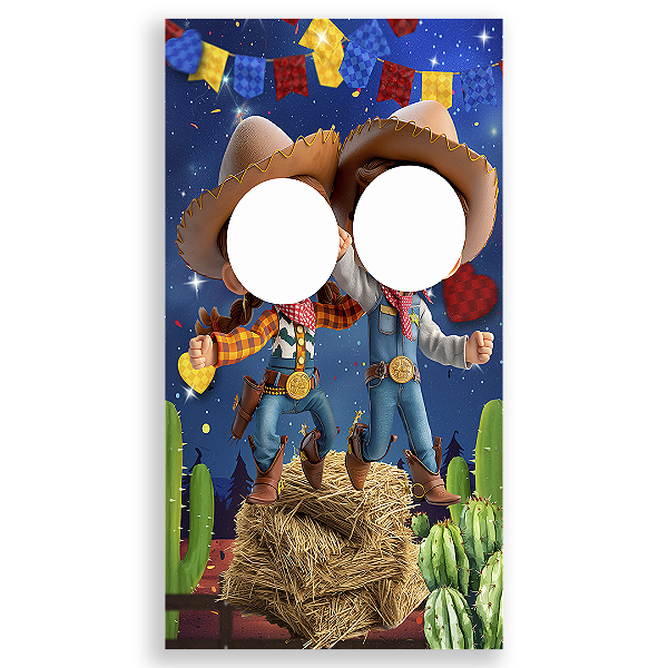 Painel Interativo Vazado - Festa Junina