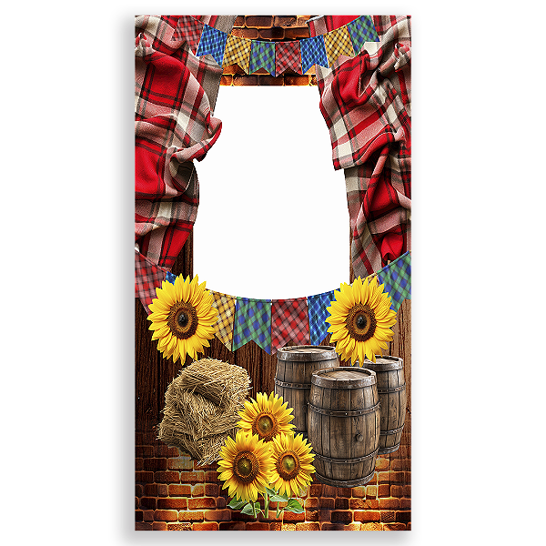 Painel Interativo Vazado - Festa Junina