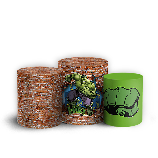 Trio Cilindro - Hulk - Sublimado 3D
