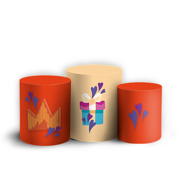 Trio Cilindro - Dia dos Pais - Sublimado 3D