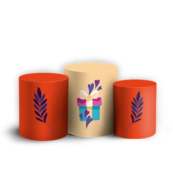 Trio Cilindro - Dia dos Pais - Sublimado 3D