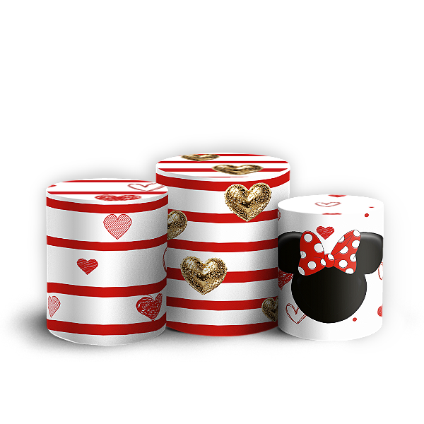 Trio Cilindro - Minnie - Sublimado 3D