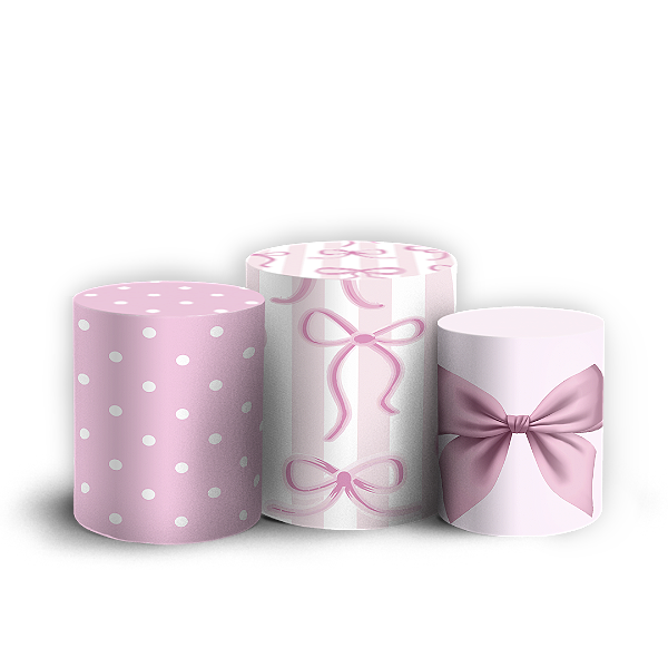 Trio Cilindro - Laços - Sublimado 3D