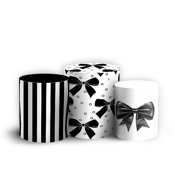 Trio Cilindro - Laços - Sublimado 3D