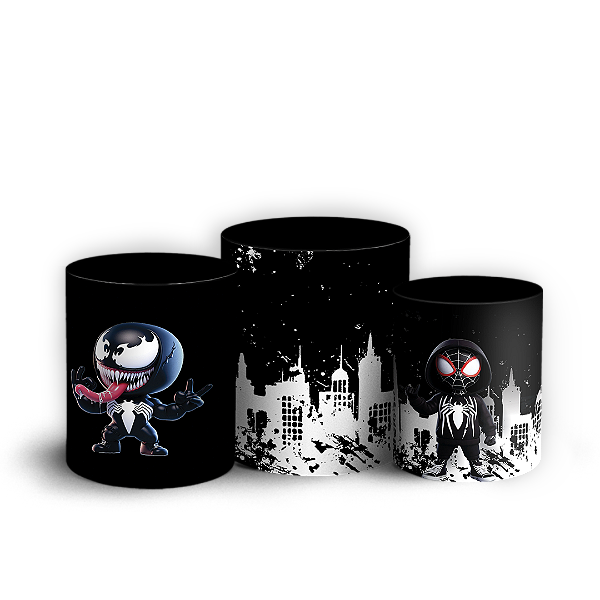 Trio Cilindro - Homem Aranha - Sublimado 3D