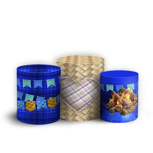 Trio Cilindro - Festa Junina - Sublimado 3D